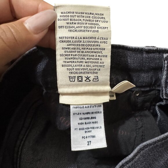 AO.LA You Look Good Womens Gray Distressed Skinny Stretch Denim Pants Size 27 - Picture 10 of 11